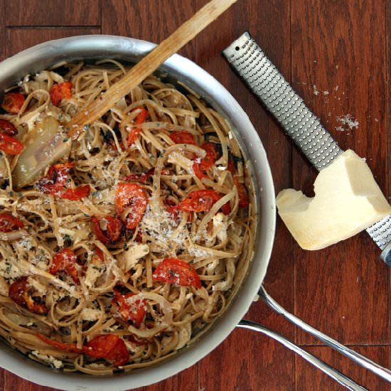 Roasted Tomato and Chicken Linguine