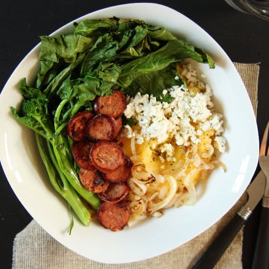 Broccoli Rabe & Sausage Polenta