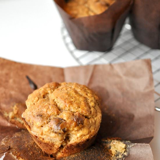 Banana Peanut Butter Oat Mufifns