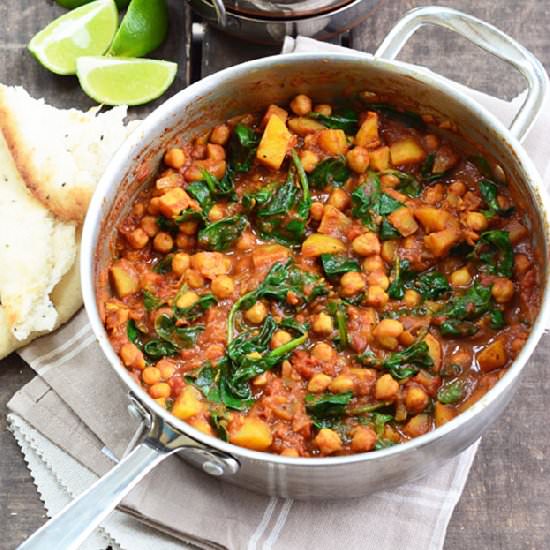 Chickpea and Spinach Curry