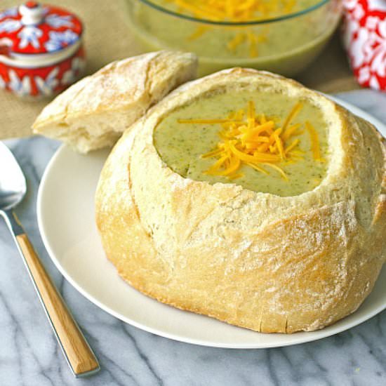 Roasted Broccoli Cheddar Soup