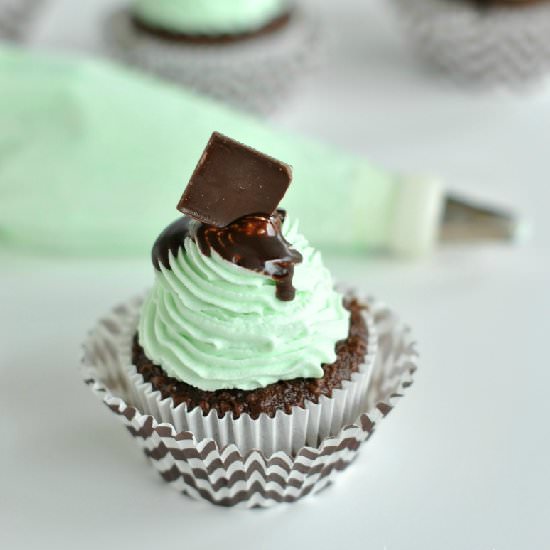 Grasshopper Cupcakes