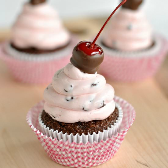 Cherry Chip Cupcakes