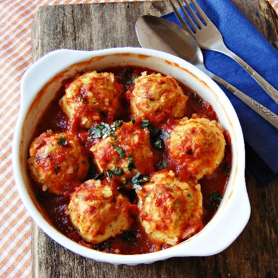 Chicken Meatballs in tomato sauce