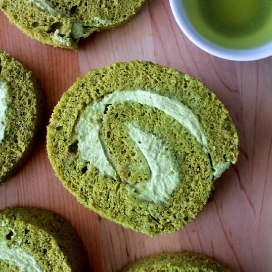 Green Tea Cake Roll