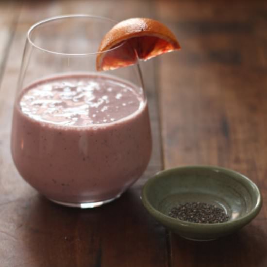 Blood Orange, Peach & Chia Smoothie