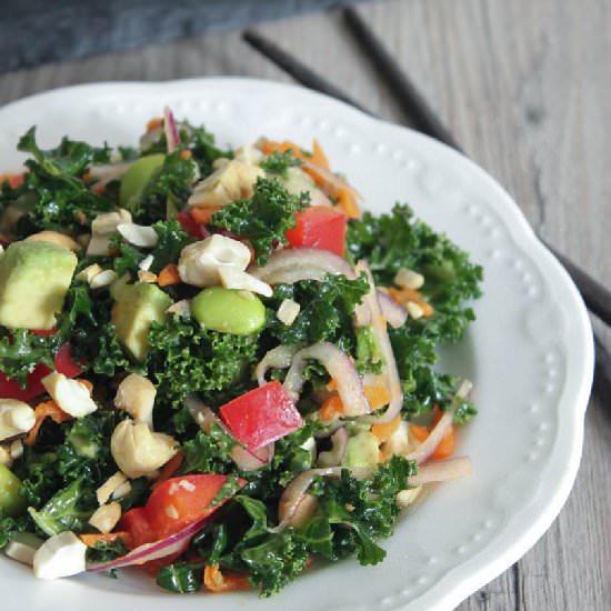 Kale Salad with Miso Dressing