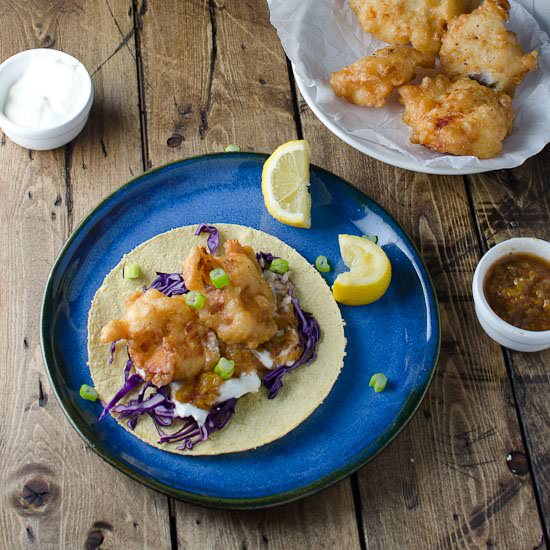 Beer Battered Fish Tacos