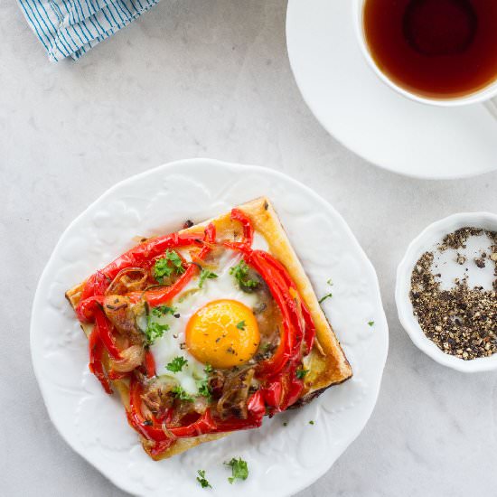 Roasted Red Pepper & Egg Galette