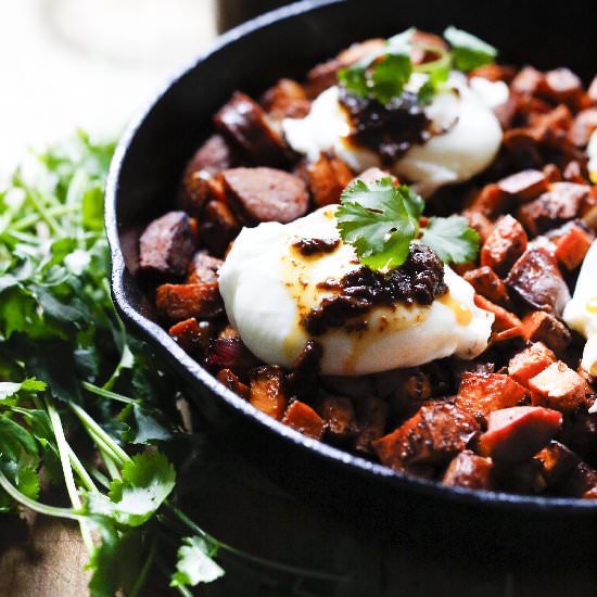 Harissa Sweet Potato Hash
