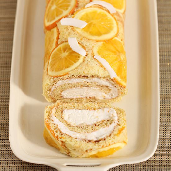 Triple Orange Roll Cake