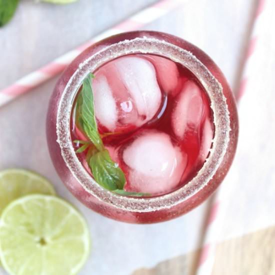 Echinacea, Mint and Lime Iced Tea