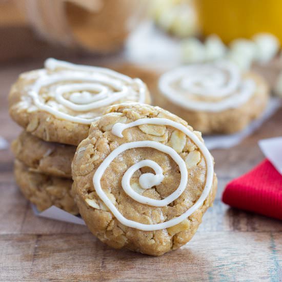 No Bake Cinnamon Roll Cookies