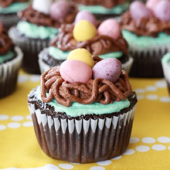 Bird’s Nest Easter Cupcakes
