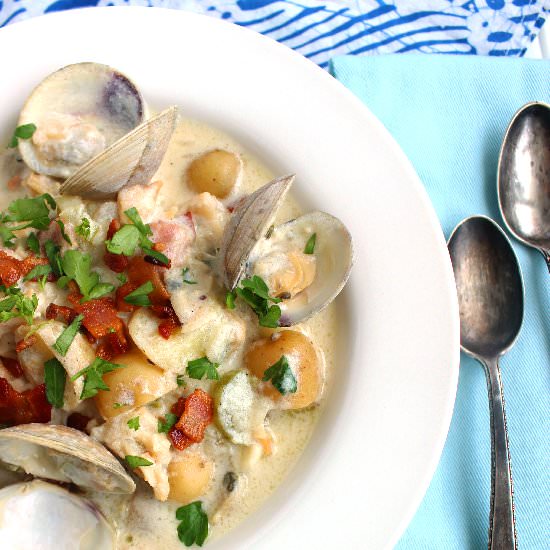 Lighter New England Clam Chowder