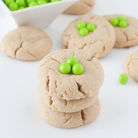 Easy Peanut Butter Shamrock Cookies