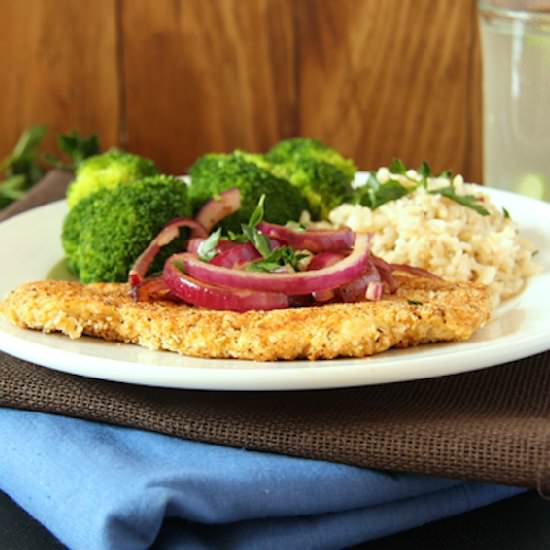 Spicy Quinoa Chicken Milanese