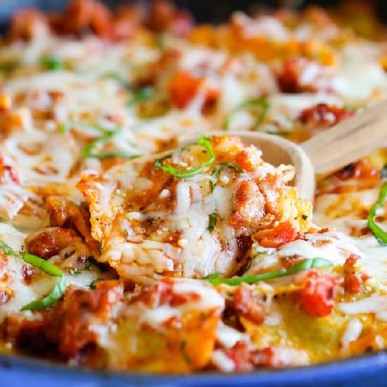 Ravioli and Italian Sausage Skillet