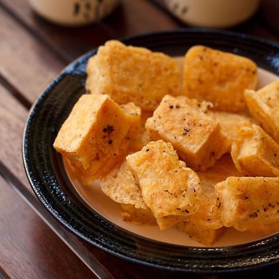Pan Fried Tofu with Peanut Sauce