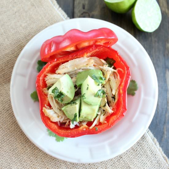 Cilantro Chicken Stuffed Peppers