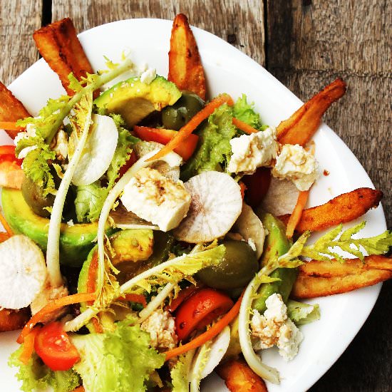 Avocado Salad with Fetah & Yuca