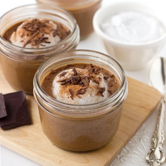 Chocolate Chia Seed Custard