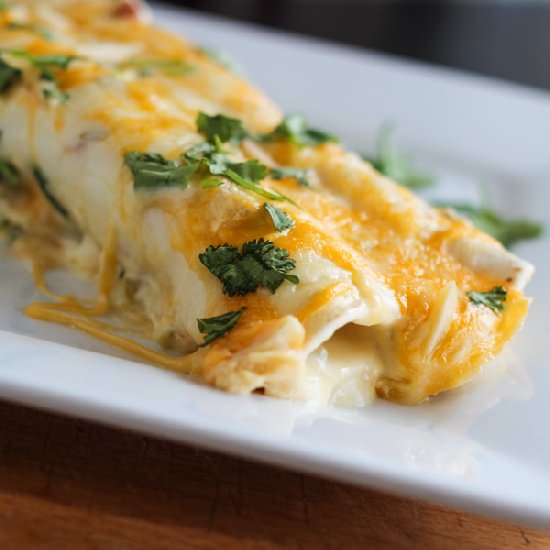 Chicken & Sautéed Almond Enchiladas