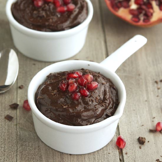 Pomegranate Chocolate Chia Pudding