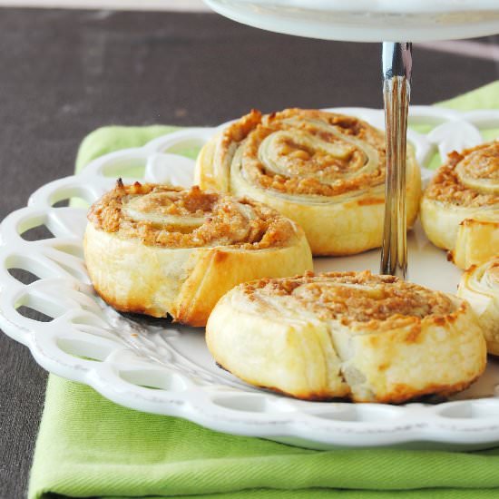 Almond and Apple Puff Rolls