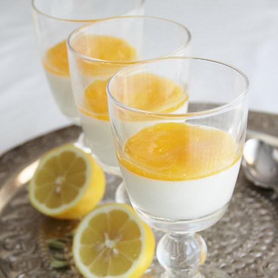 Lemon Cardamom Panna Cotta Parfaits