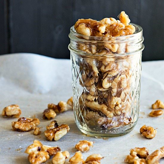 Whiskey Honey Toasted Walnuts