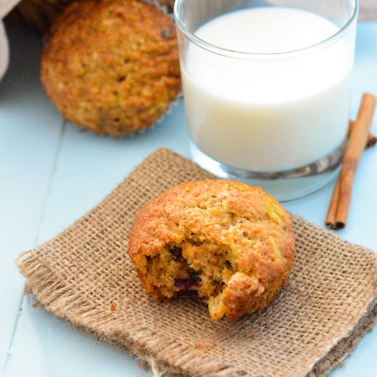 Chai Spiced Morning Glory Muffins