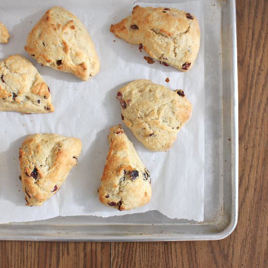 Honey Cranberry Orange Scones