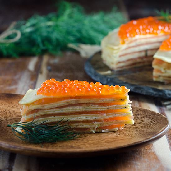 Smoked Salmon Crêpe Cake