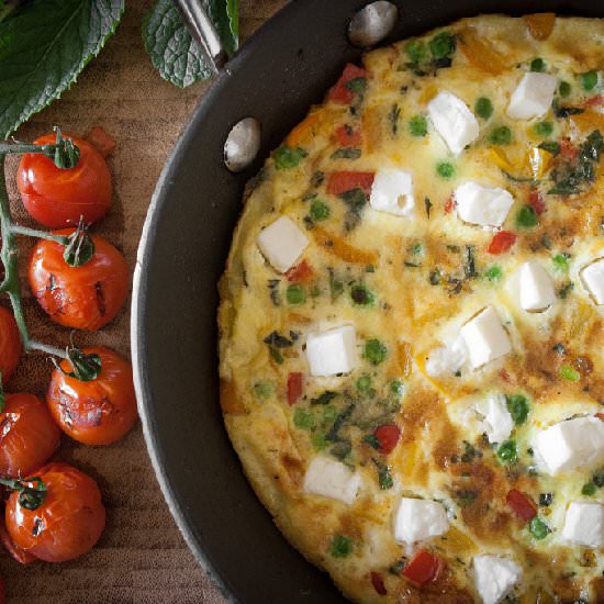 Minty Pea & Pepper Frittata