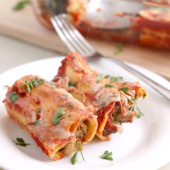 Creamy Aubergine Lasagne Rolls