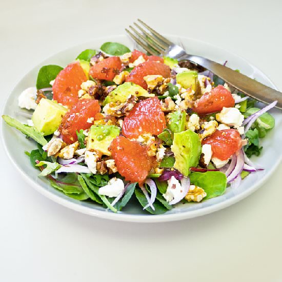 Salad with Grapefruit & Avocado