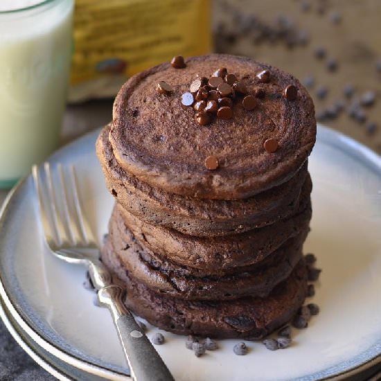 Chocolate Rye Pancakes