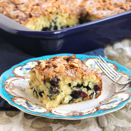 Blueberry Coconut Coffee Cake