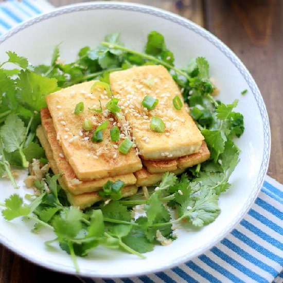 Pan-fried Tofu with Sesame