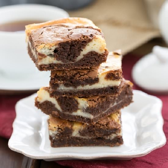 Cheesecake Swirl Brownies