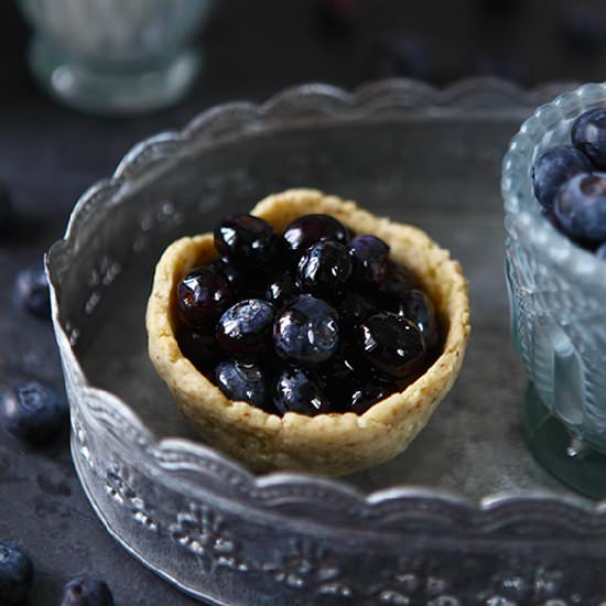 Blueberry Vanilla Pudding Tartlets