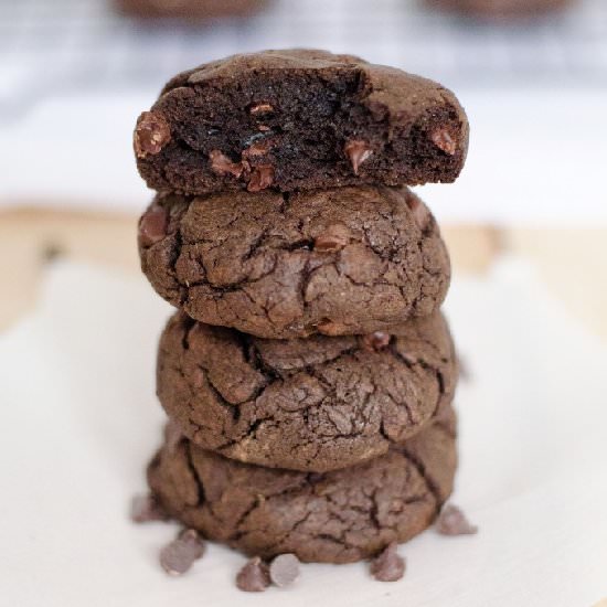 Flourless PB Brownie Cookies
