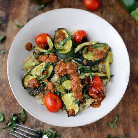 Quinoa Salad and Roasted Vegetables