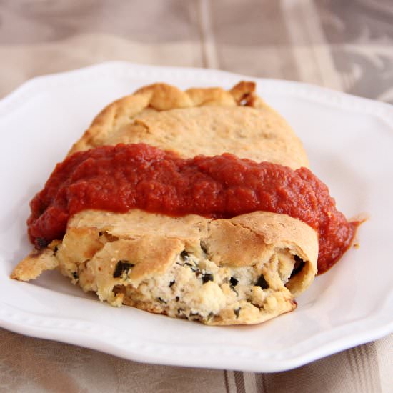 Spinach Caramelized Onion Calzones