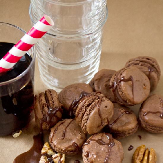 Texas Sheet Cake Macarons