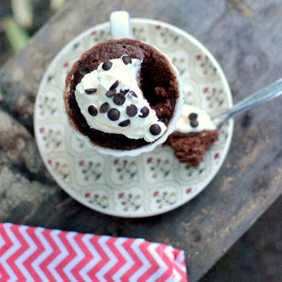 Nutella Chocolate Chip Mug Cakes