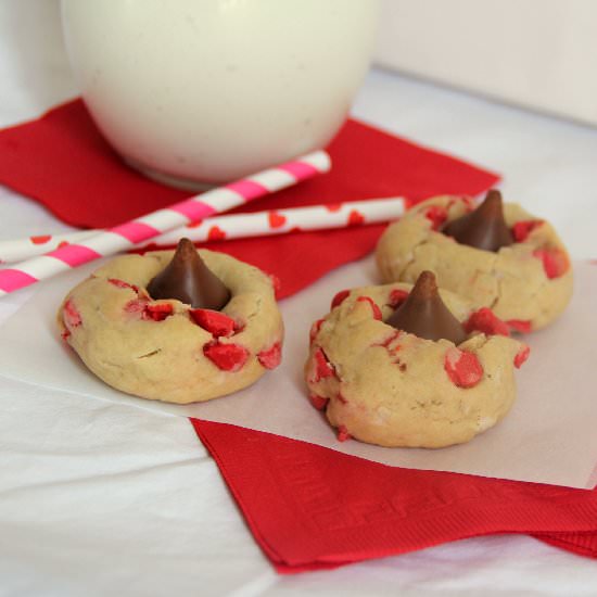 Coconut Cherry Kiss Cookies