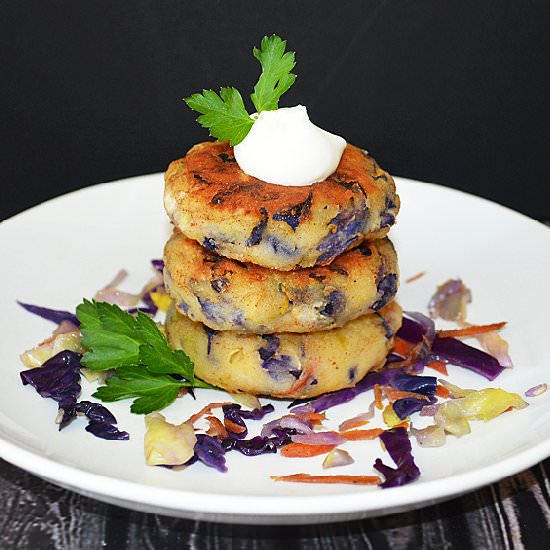 Leftover Potato & Cabbage Cakes