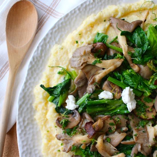 Mascarpone Polenta and Mushrooms